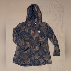 Camouflage Cameo Adidas Originals Hooded Button Up Zip Up Windbreaker Jacket